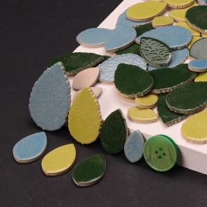 CL300  Ceramic Leaves Mosaic