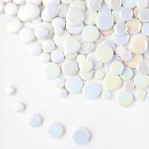 RRI10  Coin Round Recycled Mosaic Glass Tile