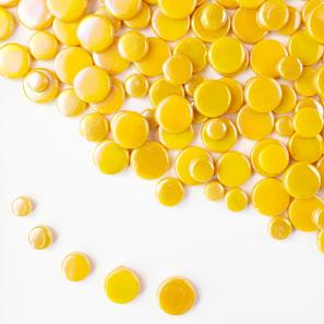 RRI50a  Coin Round Recycled Mosaic Glass Tile