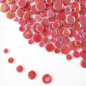 RRI52  Coin Round Recycled glass mosaic tiles