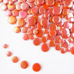 RRI51  Coin Round Recycled Mosaic Glass Tile