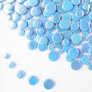 RRI21  Coin Round Recycled Mosaic Glass Tile
