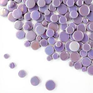 RRI61  Coin Round Recycled Mosaic Glass Tile