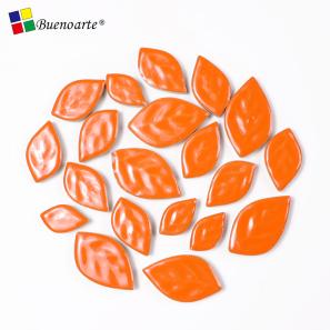 Orange  3Size Ceramic Leaves