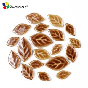 Brown  3Size Ceramic Leaves