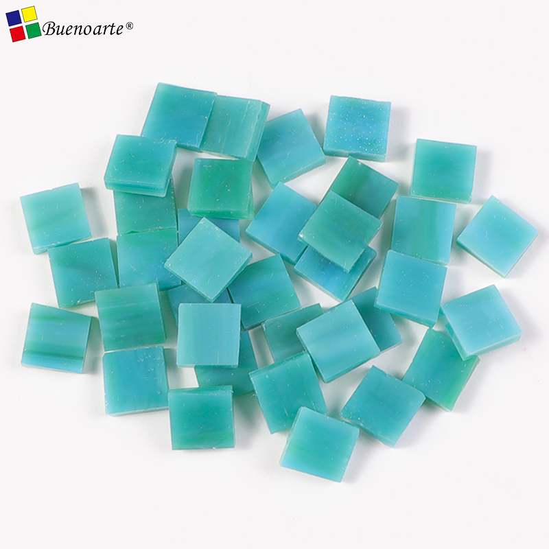 ST34a  Square Stained Glass Mosaic Tile 